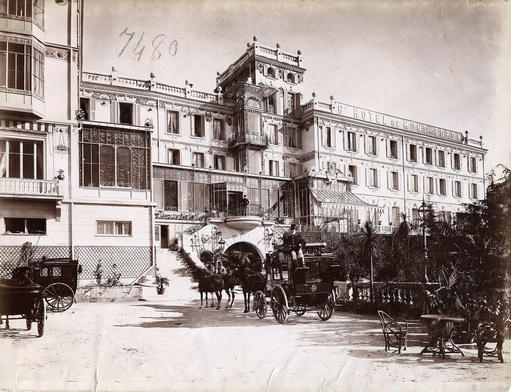 Le Grand hôtel du mont Boron, Nice. Cliché Jean Gilletta, vers 1890. Nice, bibliothèque de Cessole, fonds Gilletta.