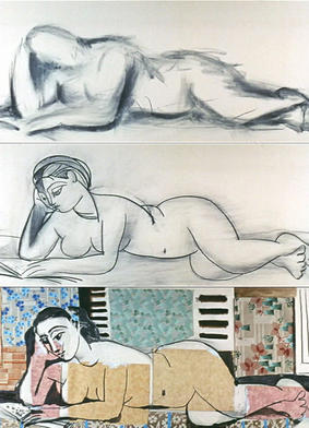 3 photogrammes du film Le Mystère Picasso de Henri-Georges Clouzot 1955 © Arte vidéo © Succession Picasso 2020