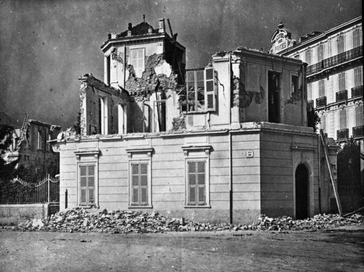 Tremblement de terre du 23 février 1887, la villa Cipolini à Menton © Conseil Général 06